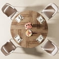 thumbnail image 4 of Tribesigns Round Dining Table for 4-6 People, 47.24-Inch Circle Wood Kitchen Table with Sturdy Fluted Metal Base, Modern Dining Room Furniture, 4 of 11