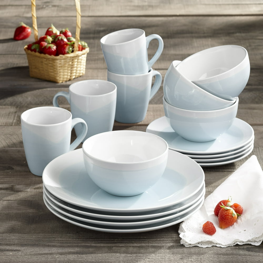 Better Homes & Gardens Brushstroke 16Piece Dinnerware Set Walmart