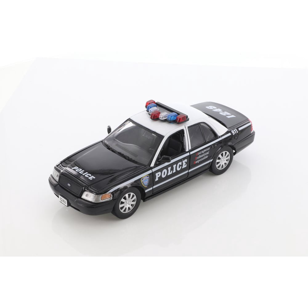 2010 Ford Crown Victoria Police Car, Black Showcasts 76482D/3 1/24