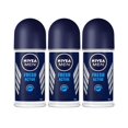 thumbnail image 1 of Desodorante roll-on Nivea Men Fresh Active, 48 horas de protección, extractos marinos, frescura duradera, sin alcohol, 50 ml (1.7 oz) cada uno, paquete de 3, 1 of 3