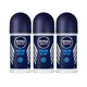 thumbnail image 1 of Desodorante roll-on Nivea Men Fresh Active, 48 horas de protección, extractos marinos, frescura duradera, sin alcohol, 50 ml (1.7 oz) cada uno, paquete de 3, 1 of 3