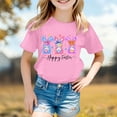 thumbnail image 4 of Easter T-Shirt for Toddler Girls Colorful Bow Bunny T-Shirt Baby Happy Easter Outfit Short Sleeve Tee Egg Tops 2-14Y Pink, 10-11 Years, 4 of 4