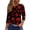 Red,#029, variant on Halloween Shirts for Women Plus Size Horror 3/4 Sleeve Pullover Funny Halloween Ghost Pumpkin Printed T Shirts Spooky Crew Neck Tops Three Quarter Length Blouse,3XL