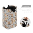 thumbnail image 3 of Yayeee Freestanding Laundry Hamper with Handle Collapsible Large Storage Basket for Clothes, Brown Cartoon Bears, 3 of 7