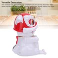 thumbnail image 5 of Yajisi Lion Dance Lucky Cat Car Dashboard Ornament Solar Powered Auto Nodding Figurine 3.7 inches / 9.5 cm Red, 5 of 5