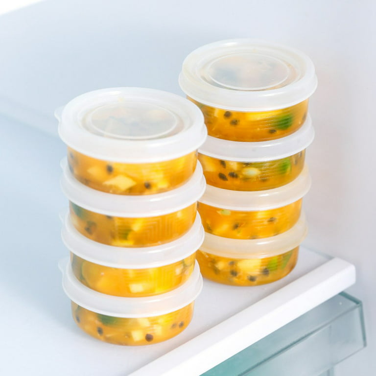 64 oz. Round Plastic Food Storage Soup Deli Container/Tub (Clear) w/Li –