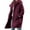 Wine, variant on Hueook Puffer Hooded Jackets Coats for Women 2025 Women's Casual Solid Color Tops Coats Long Sleeve Button Hooded Woolen Coat Jacket with Pocket Coffee 2X