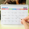 thumbnail image 5 of vnanda Eco-friendly Desk Calendar English Desk Calendar Simple Style Plan Book Spiral Coil Page Turning Date Recording 12 Monthly Calendar for Planning Event, 5 of 8