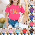 thumbnail image 5 of Tkrady Kids Girls Summer New Crewneck Children's Short Sleeve T Shirt Tops Cartoon Graphic Children's Tee, Sizes 1-12 Years, 5 of 5