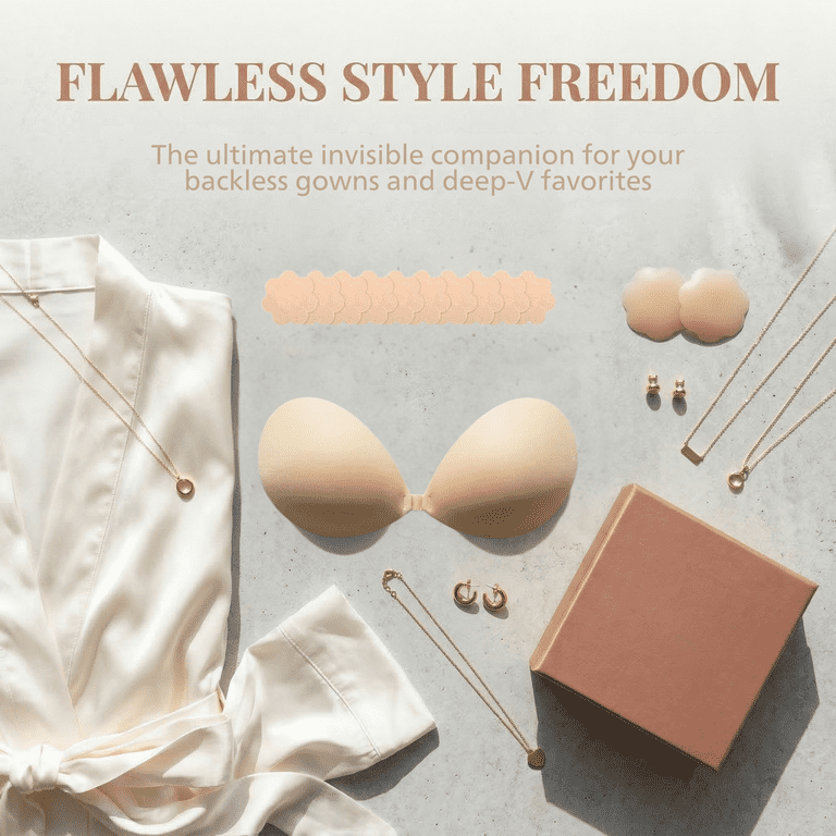 nipple covers for backless dresses Nicelf Adhesive Bra, Invisible Sticky Bra, Strapless Bra Women for Swimsuits Dress Deep V Dresses, A-D Colour:GREEN Backless Underwear Bodysuit | AUTODISC