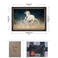 thumbnail image 6 of DECORARTS - Prancer in the Sand Wild Animal Wall Art. Giclee Prints on Acid Free Cotton Canvas Matching with Solid Wood Frames. Total Size w/Frame: 38.6x26.6", Ready to Hang., 6 of 6