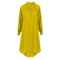 thumbnail image 4 of VKEKIEO Sundresses For Women Peplum Crew Neck Long Sleeve Printed Yellow XXL, 4 of 5