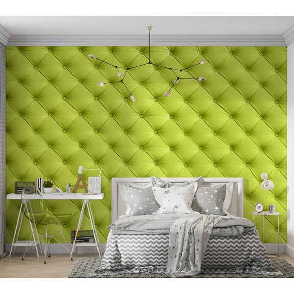 Tiptophomedecor Background & Patterns Wallpaper Wall Mural - Lime Chesterfield Pattern