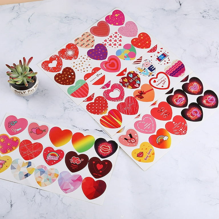 Small Heart Shape Stickers - Scrapbooking Stickers, Gift Packaging