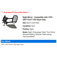 thumbnail image 2 of Right Mirror - Compatible with 1999 - 2007 Ford F-250 Super Duty 2000 2001 2002 2003 2004 2005 2006, 2 of 2