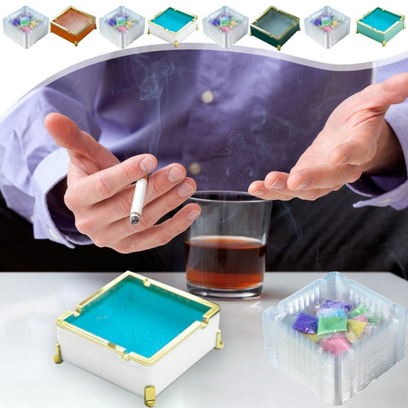 Nsxcdh Disposable Ashtray 30 Pack Plastic Home 4.01x1.77in Water Soluble Film Aroma Fast Solidifying Odor Removal Clean Workspace Office Partys Decorations Christmas Gift for the Girlfriend