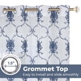 thumbnail image 3 of Superior Elegant Sheer Curtain Panel Set with Grommet Header, 52" x 84", Blue, 3 of 13