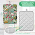 thumbnail image 6 of Yayeee Pot Holders Kitchen Heat Resistant with Pockets 7"x9.8" Cotton Oven Cooking Hot Pads, Green Cartoon Trucks Pattern, 6 of 7
