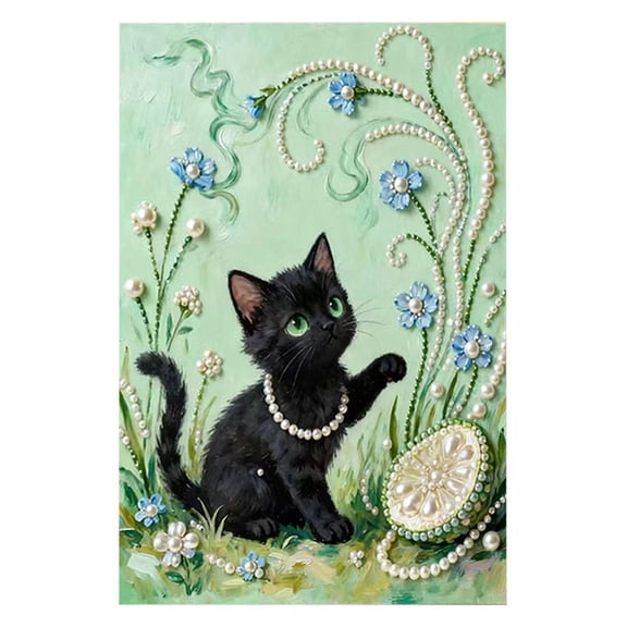 DIY Pearl Art Painting Kit Home Decor 20x30cm with Frame, 3D Scenery DIY Diamond Pearl Painting Kit for Adults Beginner Friendly Craft Kits Gifts, for Home Office Room Entrance Decoration