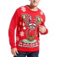thumbnail image 2 of Chandail de Noël pour Hommes Rudolph Renne Vacances Festif Tricoté Cardigan Mignon Laid, 2 of 5
