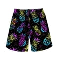 thumbnail image 3 of Binienty Men's Board Shorts Beach Swim Trunks With Neon Pineapple Design - Quick Dry for Summer Beach Vacation and Water Sports, 3 of 10