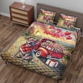 thumbnail image 3 of Be My Valentine's Pitbull Truck Full of Love Flower Balloon Quilt Bedding Set Terrier Dog Lover 1 Blanket Bed Cover 2 Pillowcases - 02029, 3 of 5