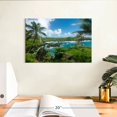 thumbnail image 3 of Elephant Stock Hana Black Sand Beach Wall Art - Horizontal Canvas Wall Art - Living Room Wall Decor - Beach Canvas - Blue And Green Decor - 12" x 8", 3 of 8