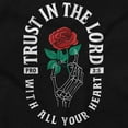 thumbnail image 2 of Trust The Lord Skeleton Hand Rose Men's Graphic T Shirt Tees Brisco Brands S, 2 of 6