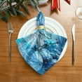 thumbnail image 2 of GZHJMY Floral and Dragonfly Cloth Napkins Washable Reusable Polyester Dinner Napkins 20 x 20 Inch for Home Weddings Parties Holiday Table Napkins Set of 6, 2 of 6