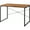 Black+Brown, variant on Industrial - style Rectangular Desk with Metal Sled Base for Functional Home Work