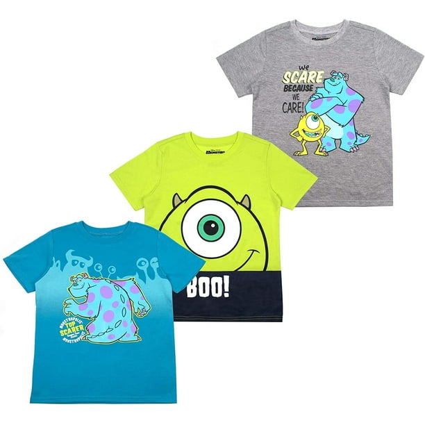 Disney Disney Monsters Inc. Toddler Boys' TShirt (Pack of 3) 3T Grey