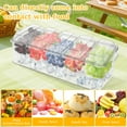 thumbnail image 5 of Grusce Ice Chilled Condiment Caddy with 5 Divider Large Removable Ingredient Container with Lid and Handle for Fruit Snack, 5 of 11