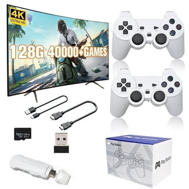 G JGOO Wireless Retro Game Console Stick 4K Retro Game Stick with Built-in 50 Emulators, 40,000 Games, 4k Output and 2.4GHz Wireless Controller, Retro Game Emulator, Plug and Play TV Video Games