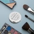 thumbnail image 6 of Beautiful Compact Mirror Keep Shining Stainless Steel Encouraging Personalized Mini Makeup Pocket Travel Engraved Mirrors Silver for Friends Family Graduation Birthday New Year Gifts Gray, 6 of 7