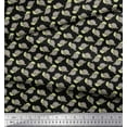 thumbnail image 3 of Soimoi Black polyester Crepe Fabric Tortoise Ocean Printed Fabric 1 Yard 42 Inch Wide, 3 of 3