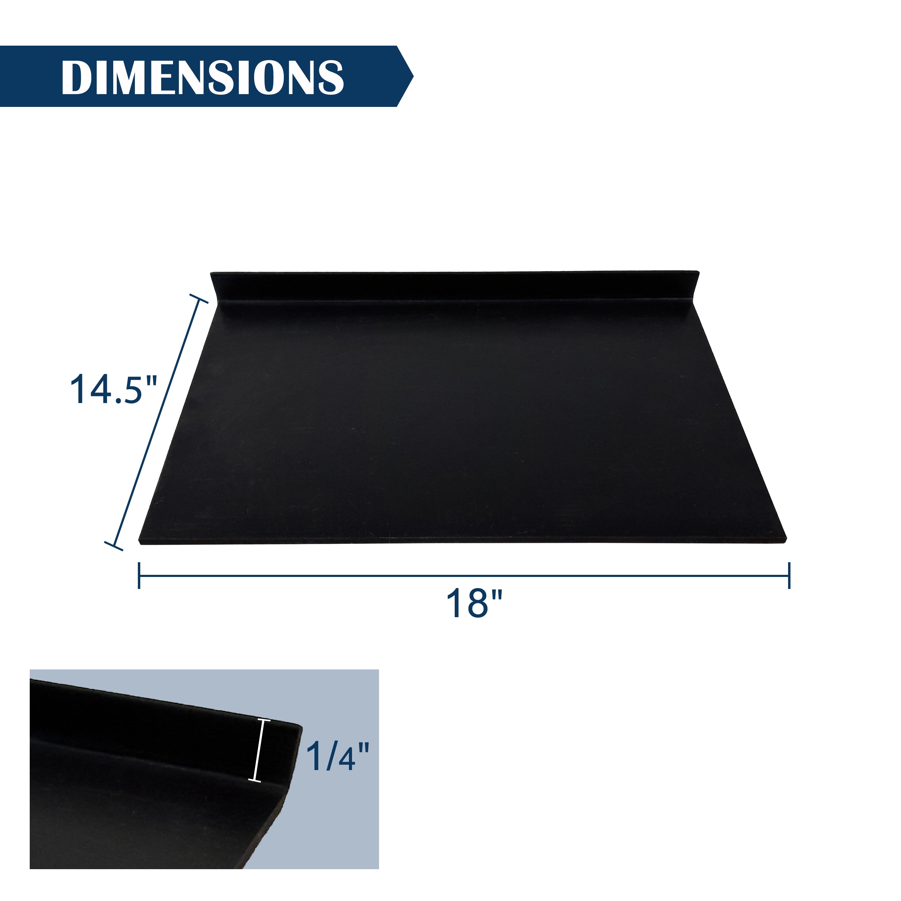FEBTECH- Flat Top Grill - Carbon Steel Griddle Pan/Plate- Griddle Flat Pan for Grill Stove Cooking