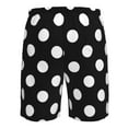 thumbnail image 6 of Naloa Black and White Polka Dot Men's Beach Shorts, Surfing shorts, Swim trunks, Quick Dry Swim Trunks for Surfing Beach Fun - Small, 6 of 9