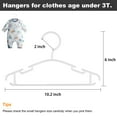 thumbnail image 3 of GoodtoU Kids Hangers 100 Pack Baby Hangers for Closet Toddler Hangers Plastic White Childrens Hangers Small Hangers 10.24inch, 3 of 7