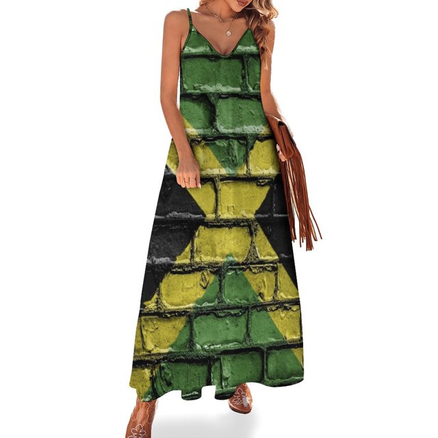 Vestido sin mangas con bandera de Jamaica, ropa de mujer, vestidos de noche de lujo