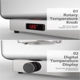thumbnail image 3 of Bingirl 9QT Electric Chafing Dish Electric Buffet Warmer Set with Temperature Control and Roll Top(Full Size), 3 of 7