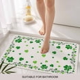 thumbnail image 6 of Clover Doormat Outdoor Entrance 16"x24", Happy St. Patrick's Day Retro Green Shamrocks Absorb Moisture Dirt Door Mats, Non-Slip Rubber Backing Floor Mats Indoor, Low-Profile Front Door Rugs, 6 of 9