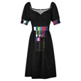 thumbnail image 5 of To Infinity (Fluid Glitch Neon Abstract Art) Sling Dress Woman's evening dress Clothing female, 5 of 7
