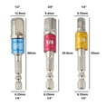 thumbnail image 2 of 3Pc/Set Hex Drill Bit Socket Adapter 1/4" 3/8" 1/2" Drive Electric Impact Driver, 2 of 11