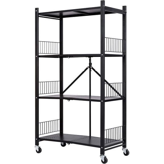 Foldable Storage Shelves Unit, 4-Tier