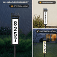 thumbnail image 5 of Solar Illuminated LED Lighted Address Sign, House Numbers for Outside Yard Home, Numbers Plaque Outdoor Waterproof by Kme, Black, 5 of 5