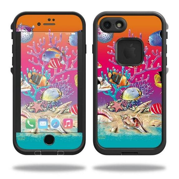 MightySkins LIFIP7-Coral Garden Skin for Lifeproof iPhone SE 2020 7 & 8 - Coral Garden
