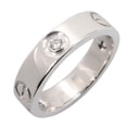 thumbnail image 1 of Pre-Owned Cartier Love Ring 3PD - 18K White Gold (18KWG) Diamond for Women Silver/Clear Tone, 1 of 7
