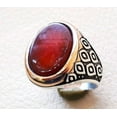 thumbnail image 6 of Red Onyx Mens Ring, Natural Red Onyx Gents Ring, Leaf Design, Silver Jewelry, 925 Silver Ring, Birthday Gift, Heavy Mens Ring, Arabic Design, Ottoman Style Ring, Christmas, Turkey Mens Signet Ring, 6 of 6