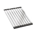 thumbnail image 4 of Escurridor de platos,Organizador de escurridor para fregadero de cocina,Escurridor de platos plegable de acero inoxidable,Escurridor de platos para 40cmx32.5cm, 4 of 8