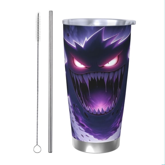 Gengar Insulated Tumbler Stainless Steel Coffee Mug Vacuum Double Wall Thermal Travel Cup 20 oz